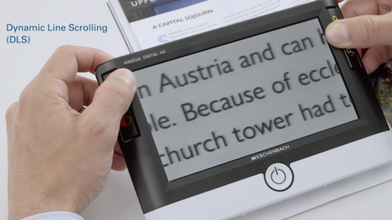 Höchster Lesekomfort dank Dynamic Line Scrolling (DLS)