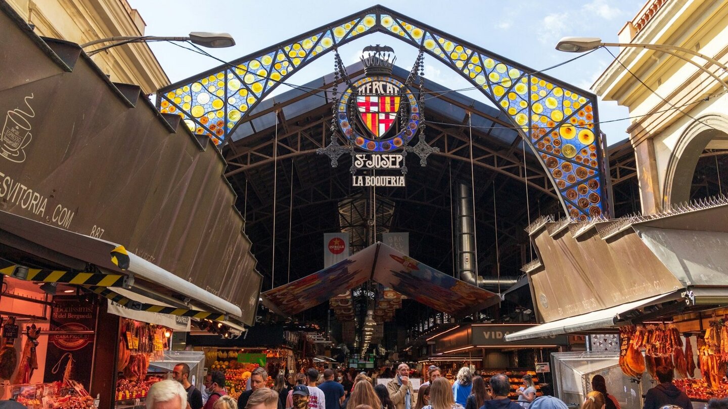 Das Foto zeigt den Markt La Boqueria in Barcelona.